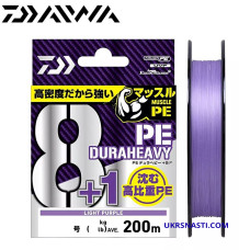 Шнур Daiwa PE Dura Heavy 8+1+SI2LP #1,2 диаметр 0,185мм размотка 200м фиолетовый